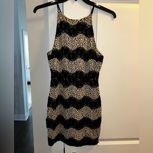 mini dress high kneck line